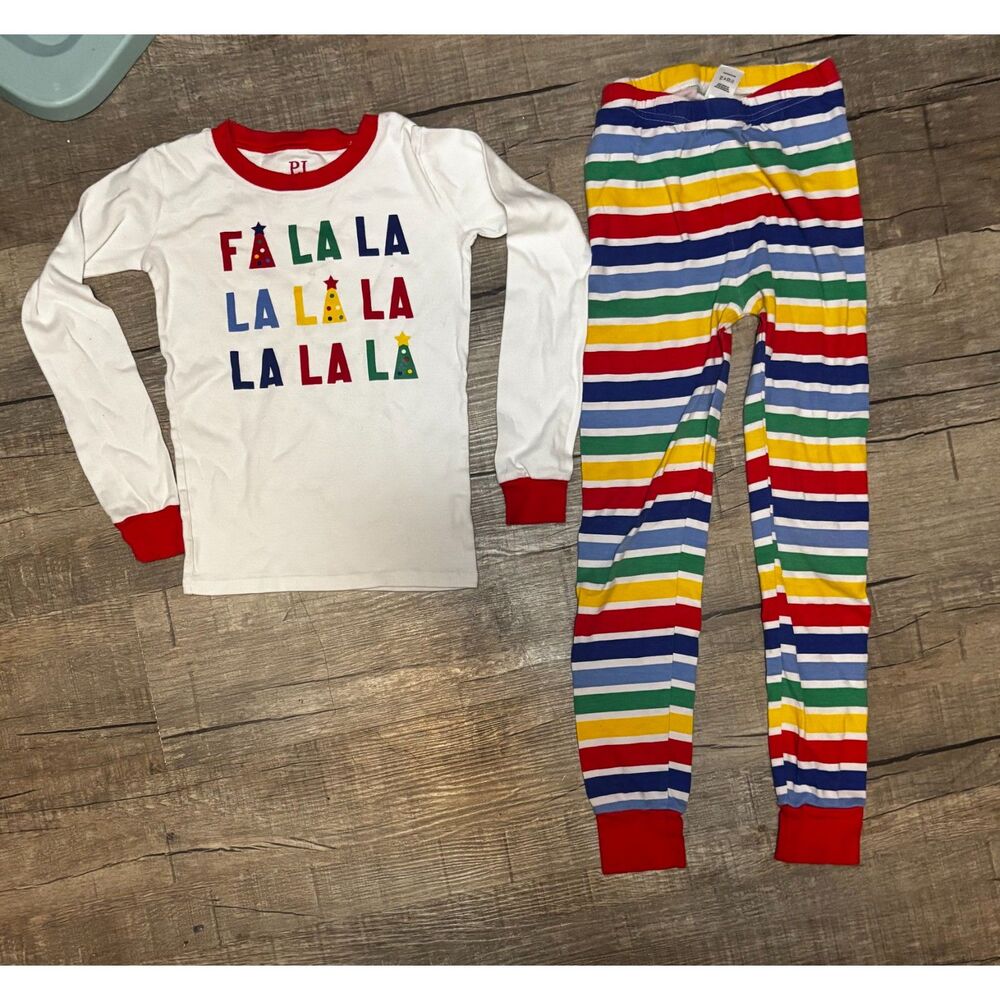 PJ Place Girls Christmas Pajamas Size 10 Falala Holiday Long‎ Sleeve Pajama Set